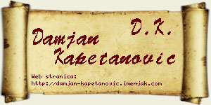 Damjan Kapetanović vizit kartica